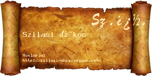 Szilasi Ákos névjegykártya